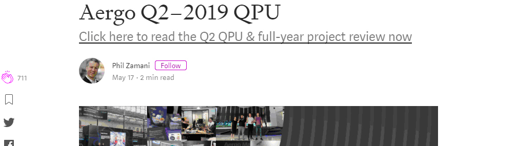 Заявление Фила Замани по поводу выпуска Квартального Отчета Q2-2019 QPU