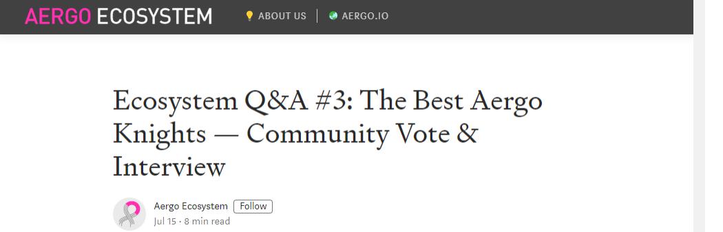 Aergo ecosystem Q&A#3 The Best Aergo Knights