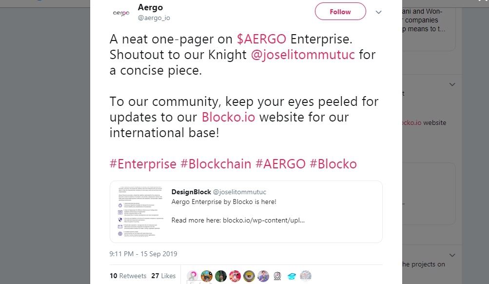 Aergo Enterprise от компании Blocko