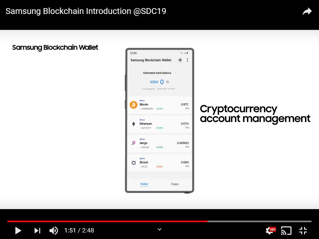 Aergo и Blocko появились в рекламном видео ролике Samsung Blockchain Introduction video для конференции SDC19