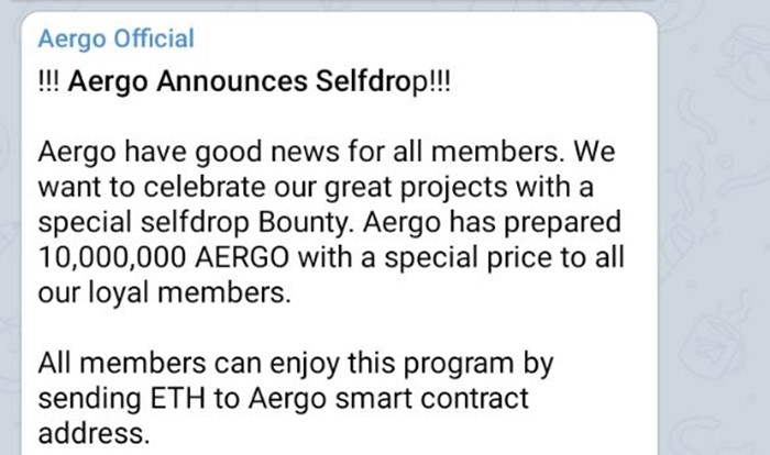 Внимание! В Telegram появились поддельные группы, проводящие скам акции, предлагающие вознаграждения