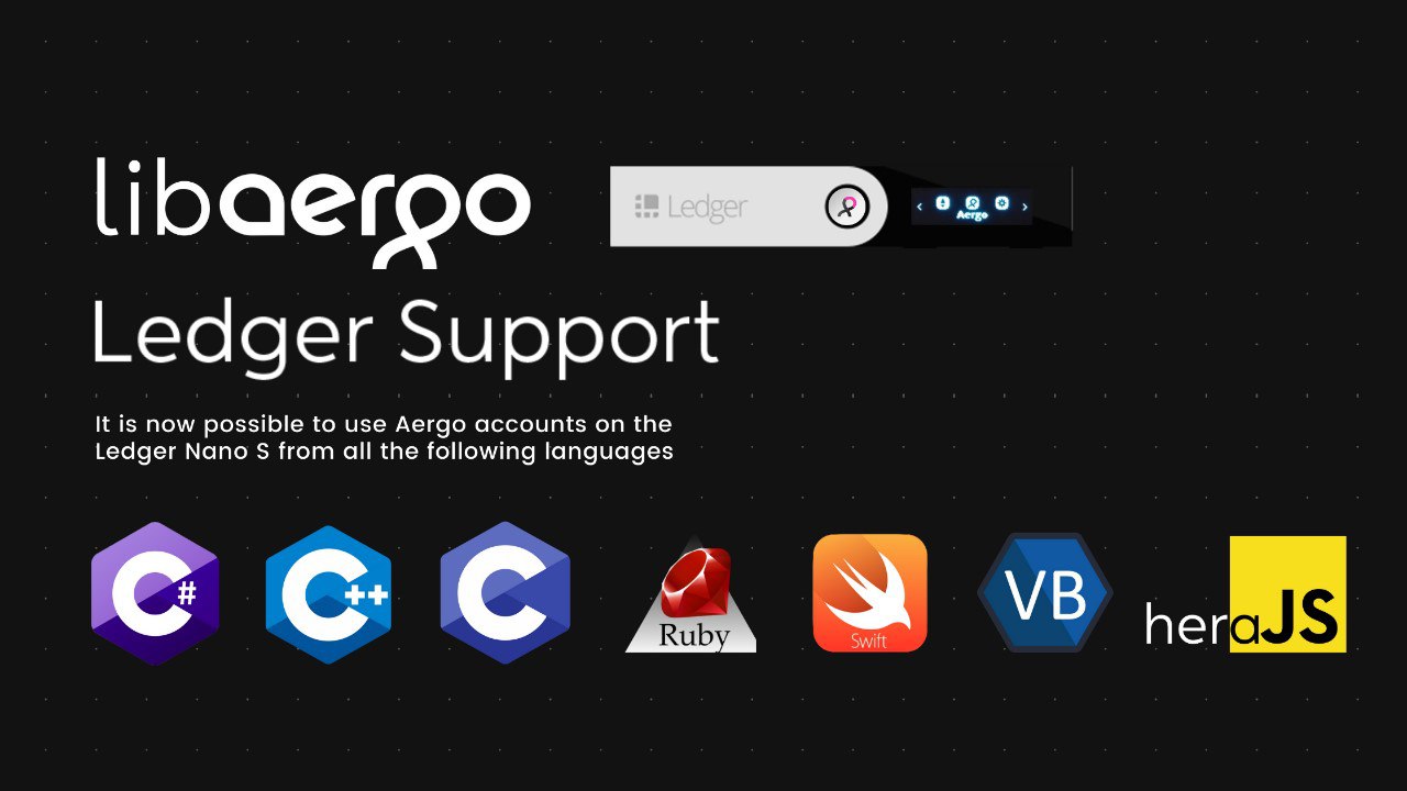 Developer Update — libaergo v1.1 Ledger Nano