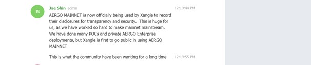 Jae Shin : Xangle теперь официально использует AERGO MAINNET