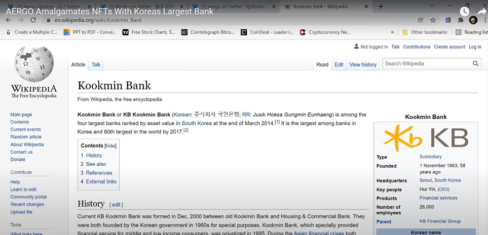 AERGO объединяет NFT с крупнейшим банком Кореи: видео на YouTube от Corey Costa-Catena Crypto Coins