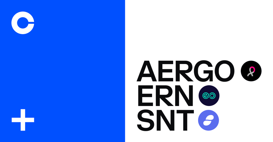 Aergo (AERGO), Ethernity Chain (ERN) и Status Network (SNT) теперь доступны на Coinbase.com и в приложениях Coinbase для iOS и Android