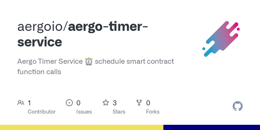 Инновации AERGO продолжаются с добавлением сервиса AERGO Timer Service: твит от Aergo_io