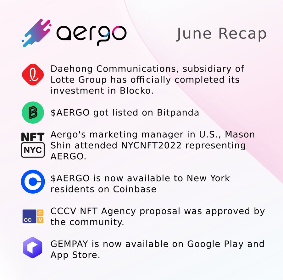 Обзор AERGO за июнь: твит от DesignBlock
