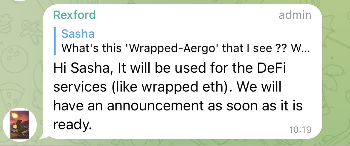 Wrapped AERGO будет использоваться в сервисах DeFi: твит от AergoKnights