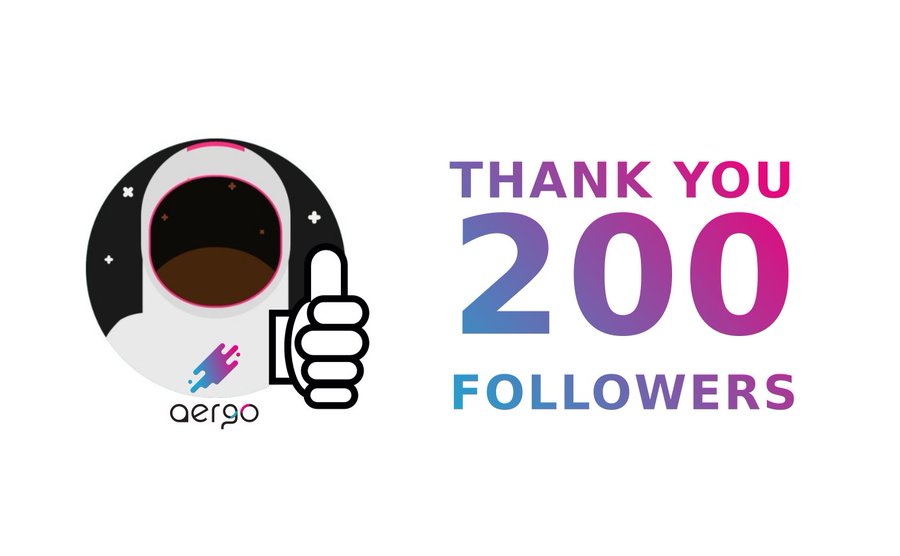 Поздравления с 200 подписчиками на твиттер-странице I am Aergonaut