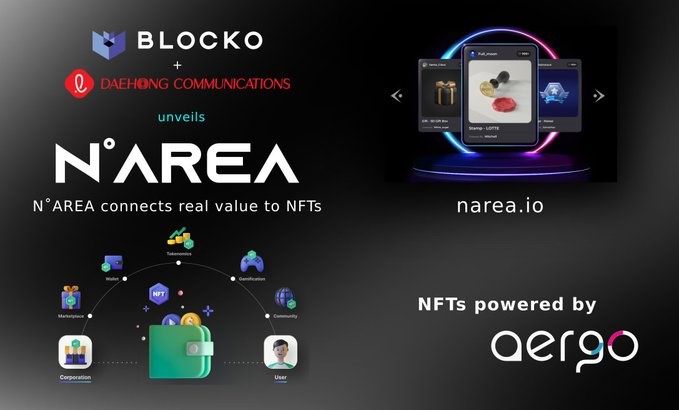 Blocko и Daehong Planning (Lotte Group’s) представляют Narea.io: твит от Designblock