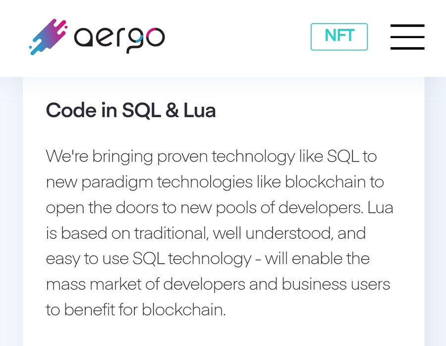 Есть идея приложения для интеграции с блокчейном? Код на SQL и Lua с AERGO: твит от DesignBlock