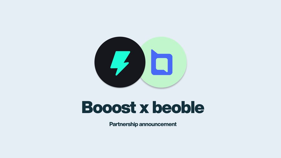 Мы рады объявить о нашем партнерстве с Beoble: твит от BOOOST Official