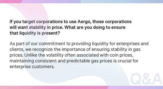 Если вы нацеливаете корпорации на использование Aergo, эти корпорации захотят стабильности цен. Что вы делаете для обеспечения наличия ликвидности?