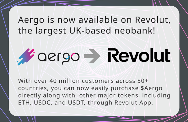 Aergo теперь доступен в Revolut, крупнейшем британском Neobank: твит Aergo Official