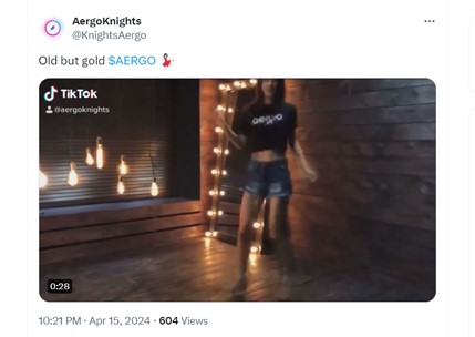 Старый, но золотой $AERGO: твит AergoKnights