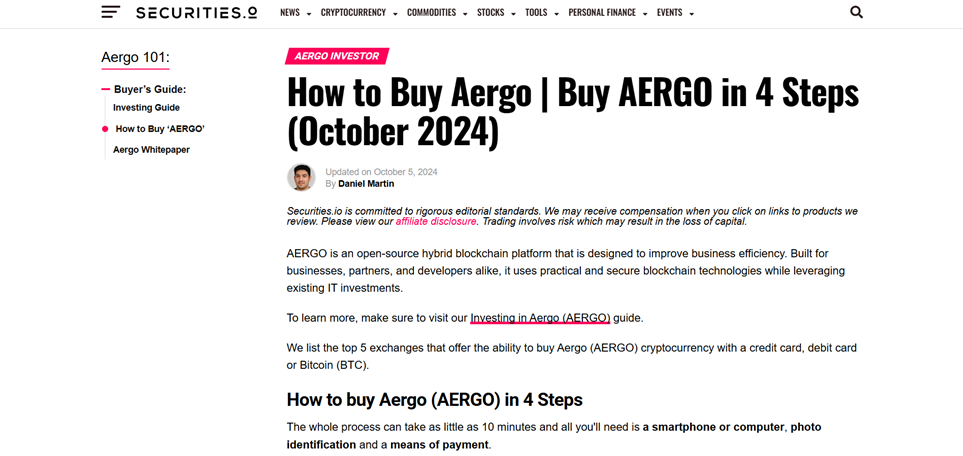 Как приобрести Aergo | Купить AERGO в 4 шага (Октябрь 2024)