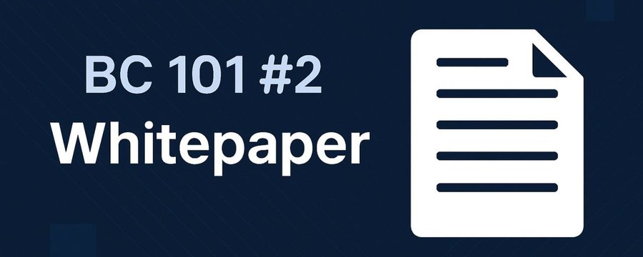 BC 101 #2: Что такое Whitepaper на самом деле?