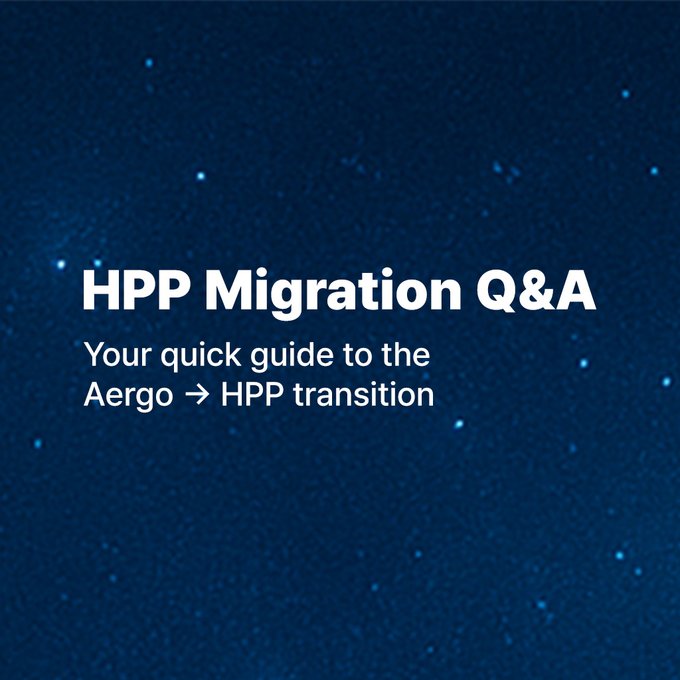 Быстрый гид по миграции HPP: пост на официальной странице Aergo/HPP Official
