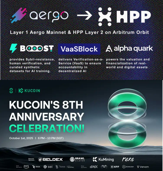 Команда Aergo/HPP будет присутствовать на праздновании 8-й годовщины Kucoin 1 октября